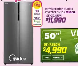 Soriana Híper Midea refrigerador duplex inverter 17 p3 oferta
