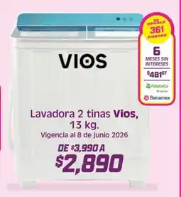 Soriana Híper Vios lavadora 2 tinas oferta