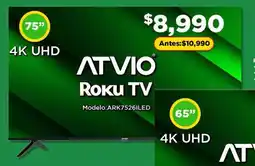 Bodega Aurrerá Atvio roku tv 75" oferta
