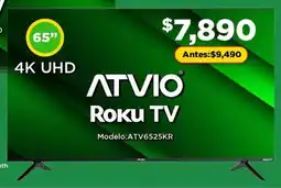 Bodega Aurrerá Atvio roku tv 65" oferta