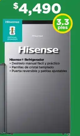 Bodega Aurrerá Hisense refrigerador oferta