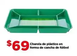 Bodega Aurrerá Charola de plástico en forma de cancha de fútbol oferta