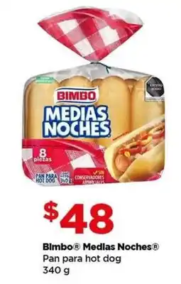 Bodega Aurrerá Bimbo medias noches pan para hot dog oferta