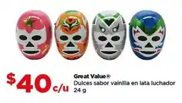 Bodega Aurrerá Great value dulces sabor vainilla en lata luchador oferta