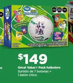 Bodega Aurrerá Great value pack futbolero surtido oferta