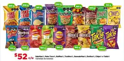 Bodega Aurrerá Sabritas, pake taxo, ruffles, tostitos, quesabritas, doritos, chips o takis oferta