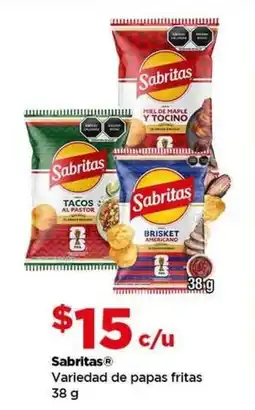 Bodega Aurrerá Sabritas variedad de papas fritas oferta