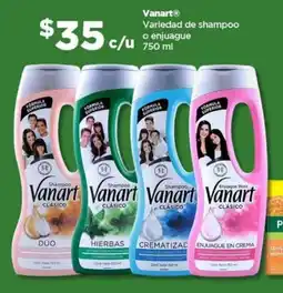 Bodega Aurrerá Vanart variedad de shampoo o enjuague oferta