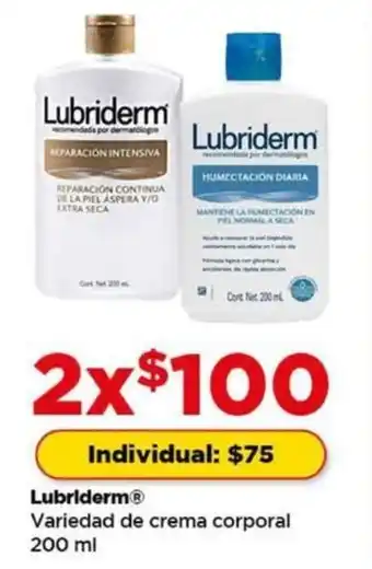 Lubriderm variedad de crema corporal