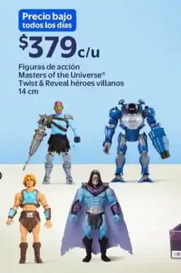 Walmart Figuras de acción masters of the universe twist & reveal héroes villanos oferta
