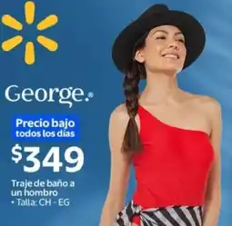 Walmart Traje de baño a un hombro oferta