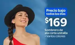 Walmart Sombrero de ala corta unitalla oferta