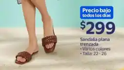 Walmart Sandalia plana trenzada varios colores oferta