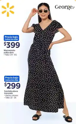 Walmart Maxivestido polka dots oferta