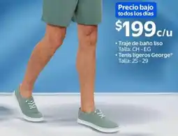 Walmart Tenis ligeros george oferta