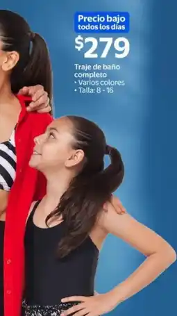 Walmart Traje de baño completo varios colores oferta