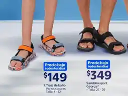 Walmart Sandalia sport george oferta