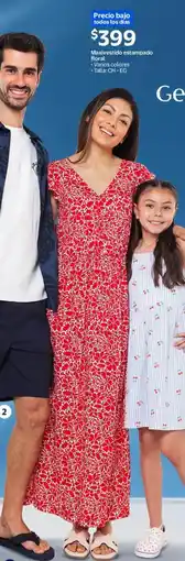 Walmart Maxivestido estampado floral varios colores oferta