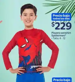 Walmart Spiderman playera wetshirt oferta