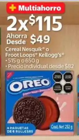 Walmart Kellogg's cereal nesquik o froot loops oferta