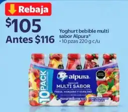Walmart Alpura yoghurt bebible multi sabor oferta
