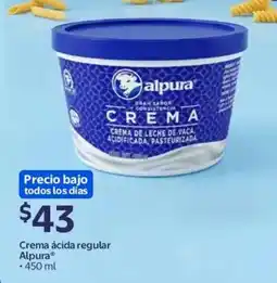 Walmart Alpura crema ácida regular oferta