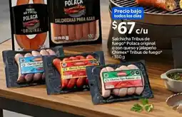 Walmart Polaca salchicha tribus de fuego original o con queso y jalapeño chimex tribus de fuego oferta