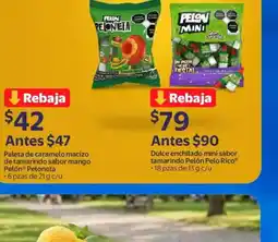 Walmart Pelón peloneta paleta de caramelo macizo de tamarindo sabor mango oferta