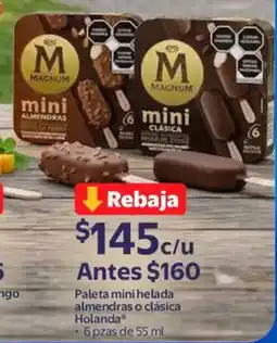 Walmart Holanda paleta mini helada almendras o clásica oferta