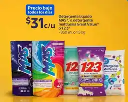 Walmart Great value mas detergente líquido o detergente multiusos oferta