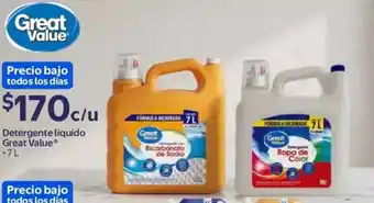 Walmart Great value detergente liquido oferta
