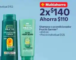 Walmart Fructis garnier shampoo o acondicionador oferta