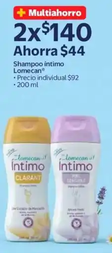 Walmart Lomecan shampoo íntimo oferta