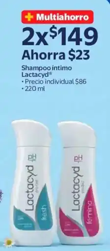 Walmart Lactacyd shampoo íntimo oferta