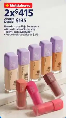 Walmart Teddy tint maybelline base de maquillaje superstay o tinta de labios superstay oferta