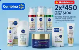 Walmart Nivea variedad de productos de cuidado facial oferta