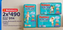 Walmart Huggies pañales all around E5, E60 E7 oferta
