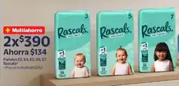 Walmart Rascals pañales E3, E4, E5, E6, E7 oferta