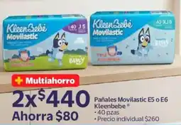 Walmart Kleenbebe pañales movilastic E5 o E6 oferta