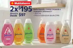 Walmart Johnson's baño líquido, crema corporal o shampoo oferta
