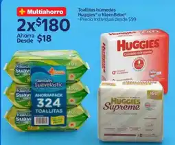 Walmart Huggies o Kleenbebé toallitas húmedas oferta