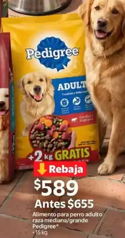 Walmart Pedigree alimento para perro adulto raza mediana/grande oferta