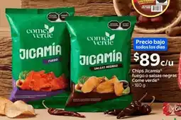 Walmart Express Chips jicamia fuego o salsas negras come verde oferta