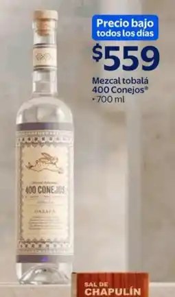 Walmart Express Mezcal tobalá 400 conejos oferta