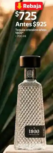 Walmart Express 1800° tequila cristalino añejo oferta