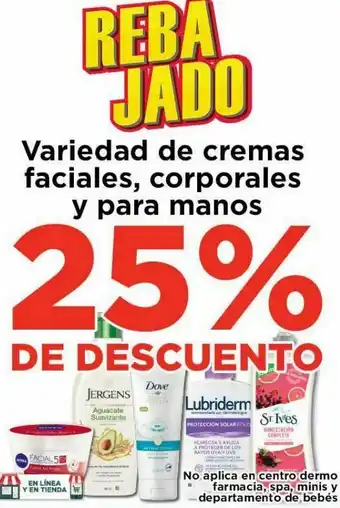 HEB Cremas faciales, corporaless y para manos oferta