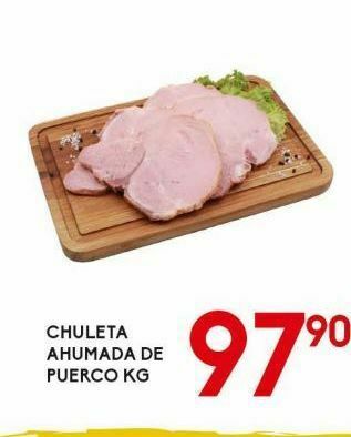 Alsuper Chuleta ahumada de puerco oferta