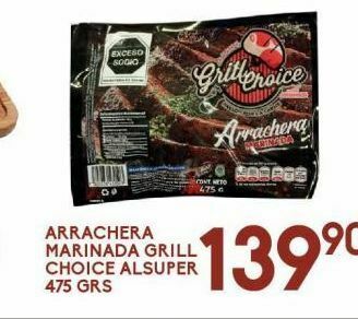 Alsuper Arrachera marinada grill choice oferta