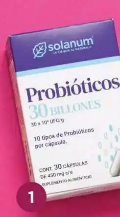 Probióticos 30 billones 10 cepas 30 capsulas