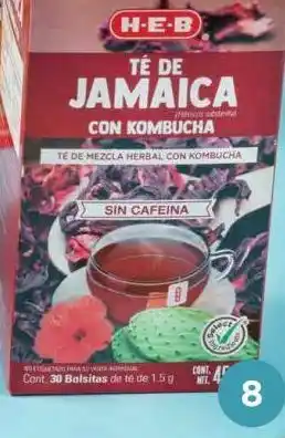 HEB Heb te de jamaica c/kambucha 30 bol oferta